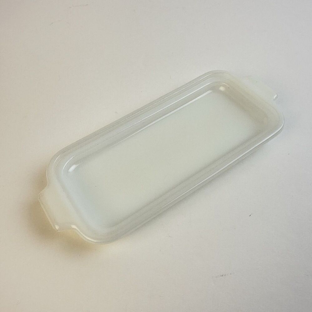 Vintage Fire King Oven Ware White Milk Glass Butter Dish Tray Only Replacement